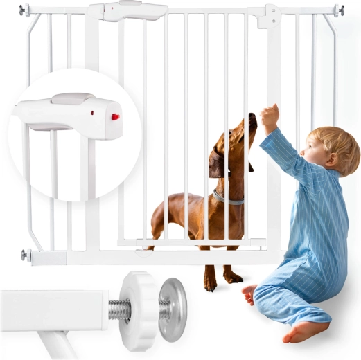 Cancello di sicurezza bianco per porte e scale NUKIDO