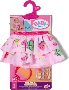 baby born abito con cerchietto e sistema pinplay, 43 cm