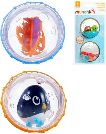 Munchkin palline d’acqua sonaglio con animaletti per il bagnetto – set da 2 pezzi