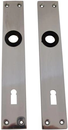 Placche per porta in alluminio per chiave 90 mm (1 coppia)
