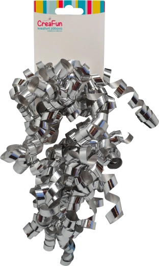 Fiocco regalo metallico argento 6 mm, 2 pz