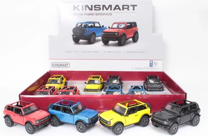 Ford Bronco open top 2022 – modello in metallo con trazione a retrocarica