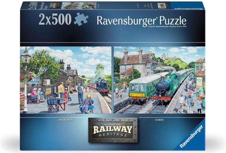 Puzzle Ravensburger Railway Heritage n. 1: Oakworth & Corfe 2×500 pezzi