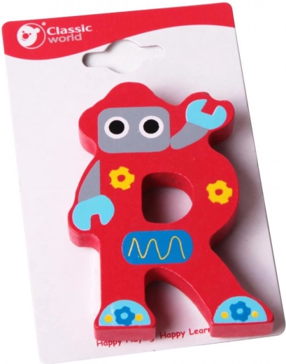 Lettera in legno R CLASSIC WORLD