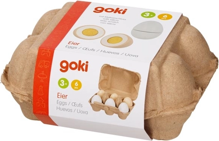 Goki uova in legno in alveolare (6 pz)