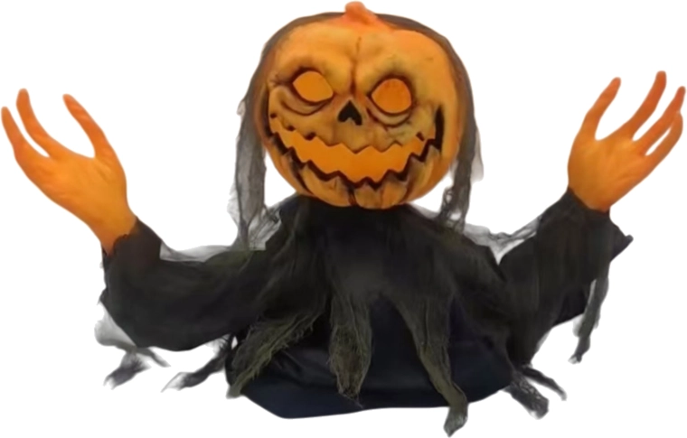 Decorazione di Halloween signora zucca 89 cm