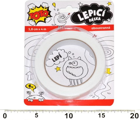 Nastro adesivo bifacciale 18mm x 4m