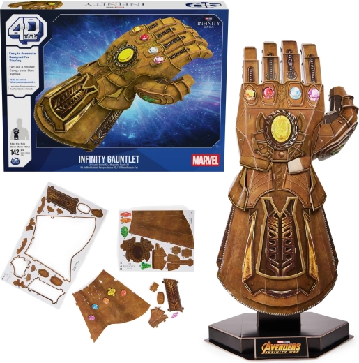 Puzzle 4D Build MARVEL Infinity Gauntlet modello 3D da assemblare 49 cm