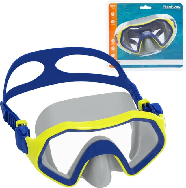 Maschera da nuoto per bambini Bestway Crusader 7+ – Blu
