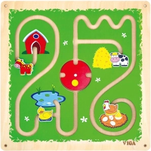 Labirinto da parete in legno - animaletti