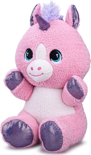 Unicorno di peluche seduto 16,5 cm