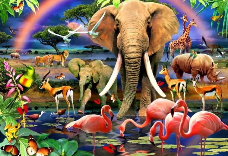 Puzzle Savana africana 1000 pezzi BLUEBIRD