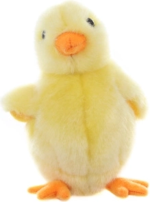 pulcino di peluche giallo
