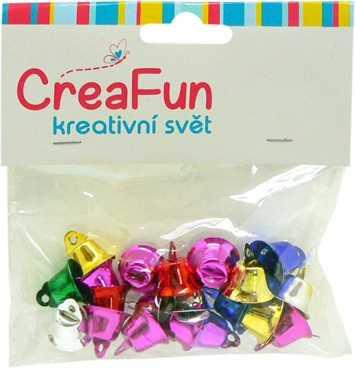 Campanellini di metallo colorati 14,5 mm – set da 20 pezzi