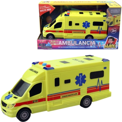 Ambulanza SK a frizione con luci e suoni - 1 pezzo