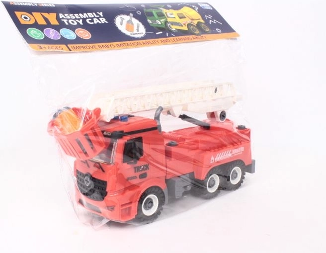 Camion dei pompieri da assemblare con scala estensibile 30 cm