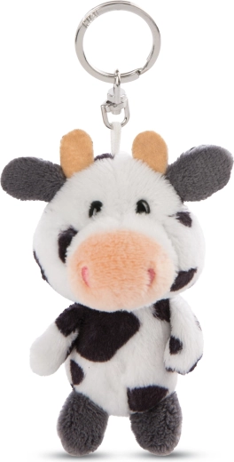 Portachiavi peluche mucca NICI Cowluna 10 cm – linea Green