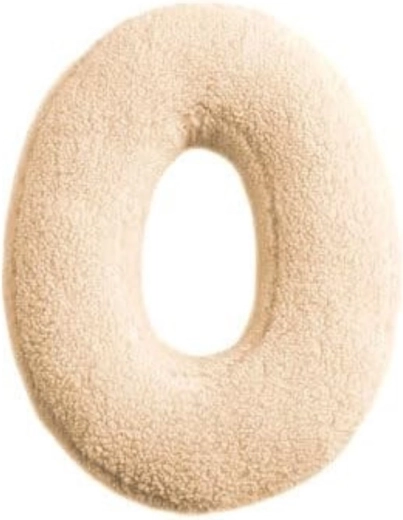 Lettera di peluche Mealini O color crema - 1 pezzo