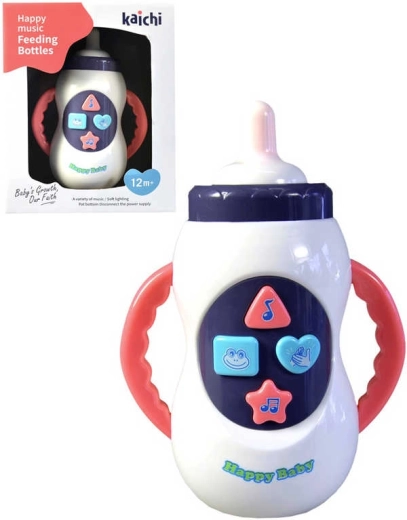 Giocattolo biberon per neonati con luce e suono a batterie - 1 pezzo