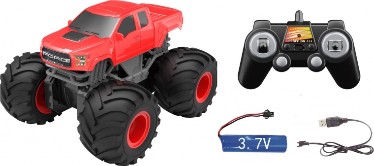 Auto RC galleggiante FORD F-150 RAPTOR Monster Truck – rosso, 20 cm