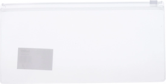 Cartella trasparente con zip 23x11 cm