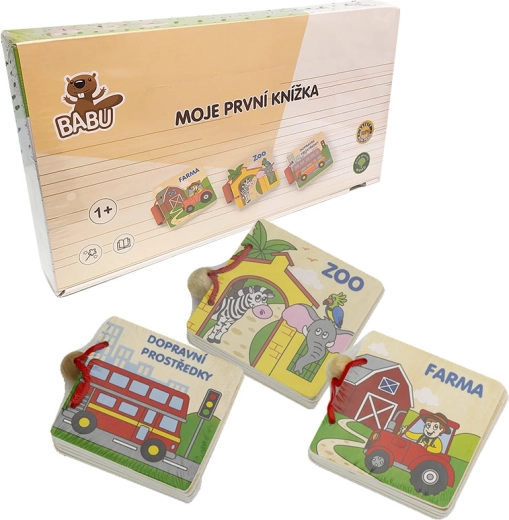 Babu libricino in legno per i più piccoli (3 motivi)