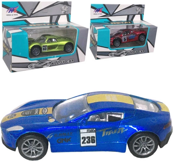 Automobilina sportiva da corsa in metallo con retrocarica 8 cm - 1 pezzo