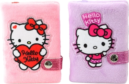 Hello Kitty mini taccuino in peluche con chiusura a pressione