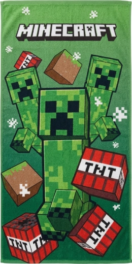 Asciugamano per bambini ad asciugatura rapida Minecraft creeper e TNT - 1 pezzo