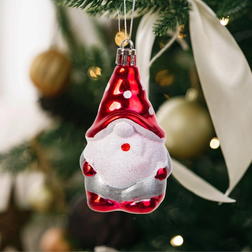Decorazione scintillante per l’albero di Natale a forma di San Nicola