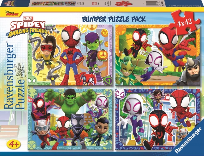 Puzzle Ravensburger Spidey e i suoi fantastici amici 4x42 pezzi