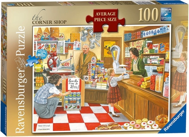 Puzzle Ravensburger Negozio all'angolo della strada 100 pezzi
