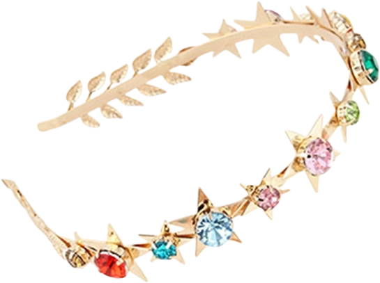 Cerchietto rosa Stellina con gemme