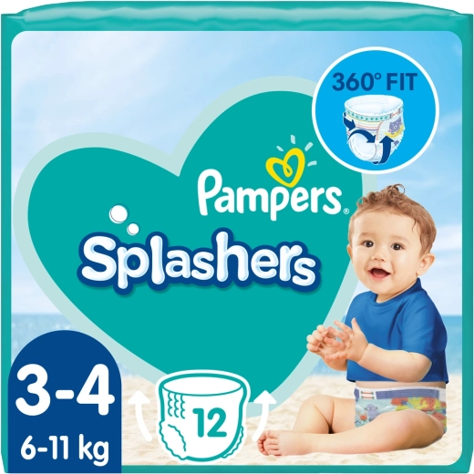 Pampers Splashers pantaloni pannolino per l’acqua taglia 3 (12 pz) 6–11 kg