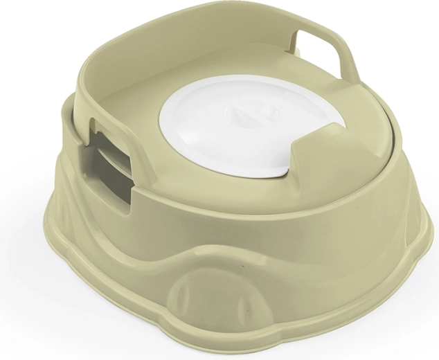 Vasino per bambini 3 in 1 con seduta per WC e sgabello, verde chiaro