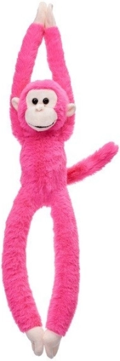 Mascotte appesa a forma di scimmia color fucsia