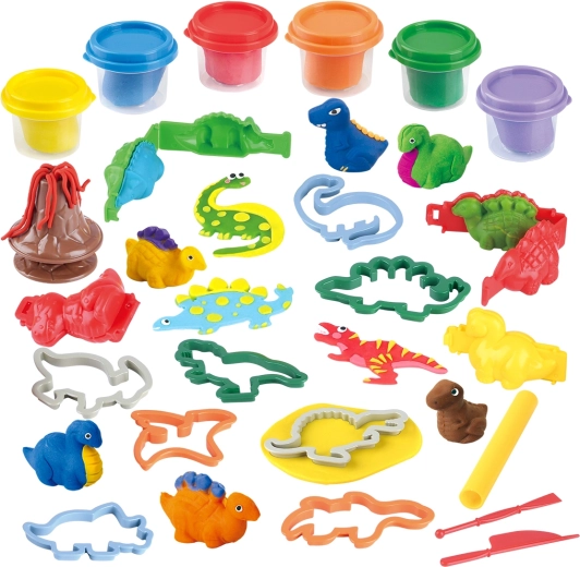 Pasta modellabile dinosauri 6×56 g