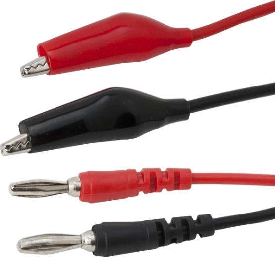 Cavi di misura con morsetto a coccodrillo e connettore a banana, 93 cm