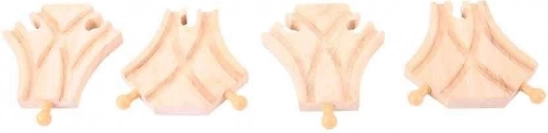 Grande set di deviatoi simmetrici ferroviari 4 pezzi