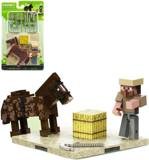 Magnet World 3D set magnetico da costruzione cavaliere e cavallo