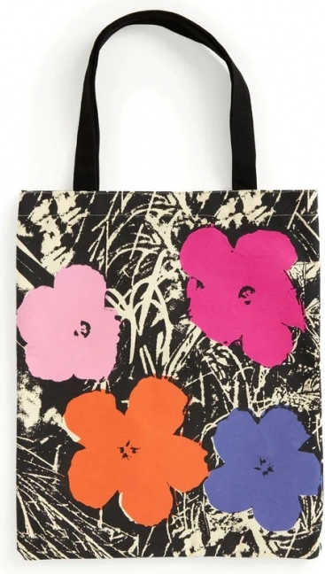 borsa di tela galison fiori di warhol