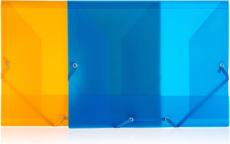Cartelline portadocumenti A4 con elastico, assortimento di colori