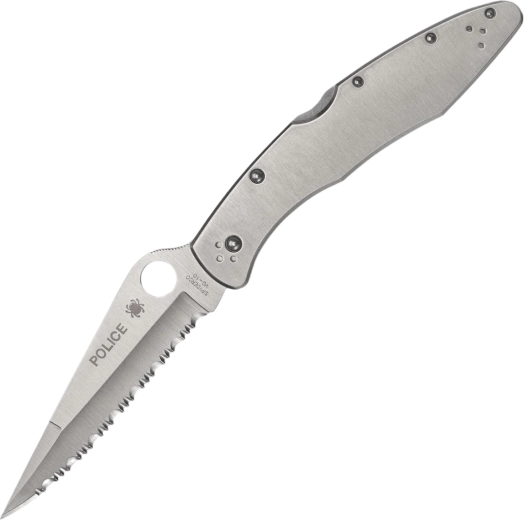 Spyderco Police Model coltello pieghevole da tasca 10,7 cm, lama seghettata, VG-10