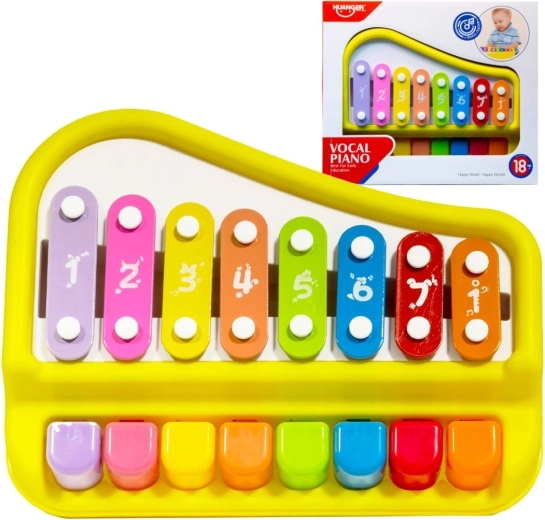 Tastierina educativa e xilofono giallo