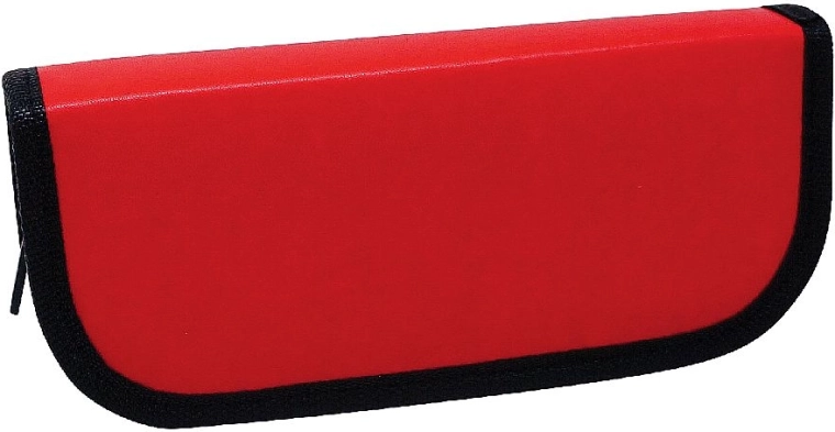 Grande astuccio in similpelle con 6 passanti, rosso