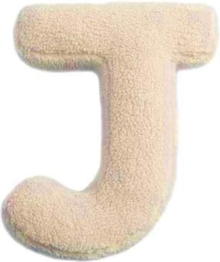 Mealini lettera in peluche J crema - 1 pezzo
