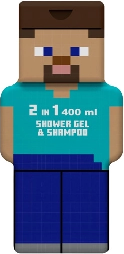Minecraft gel doccia 2 in 1 e shampoo Steve 400 ml - 1 pezzo