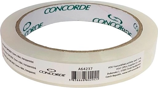 Nastro adesivo CONCORDE 15 mm × 66 m, trasparente