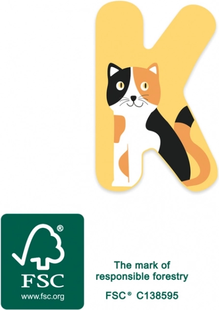 Small foot lettera K in legno