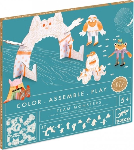 DJECO set 3D di mostriciattoli Team Monsters